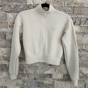 Guess, Beige Zip-Up sweater, size xs,